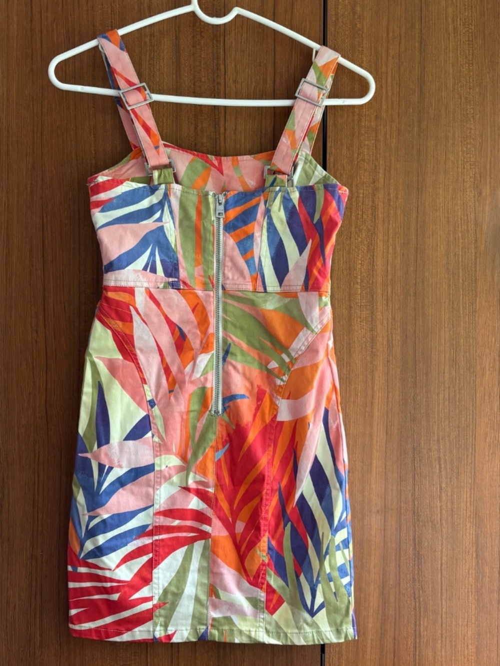 Guess Brooklyn Tropical Palm Floral Print Corset Mini Dress Size XS - Picture 3 of 12